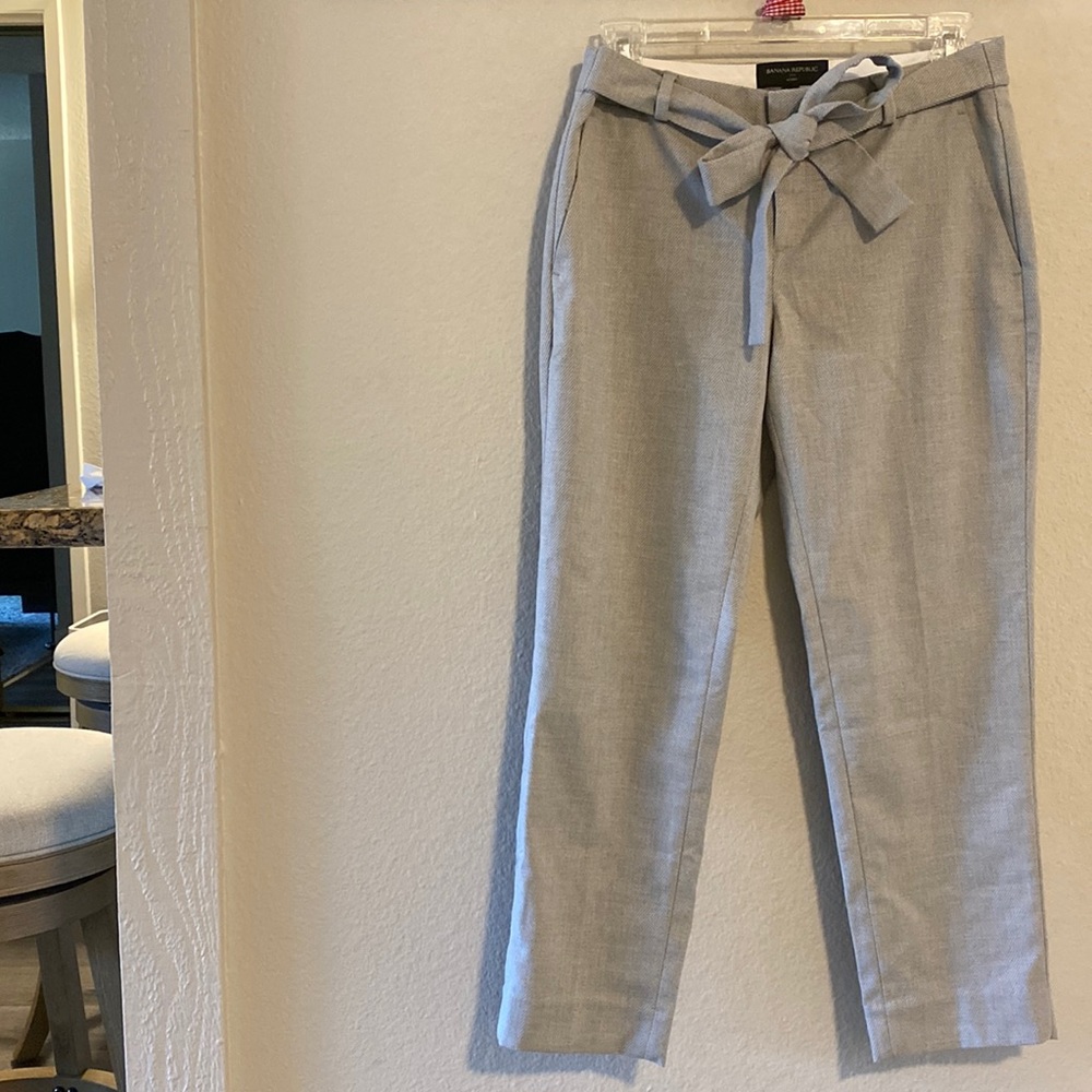 Banana Republic Avery Ankle Length Tie Waist Pant | Size Petite 2